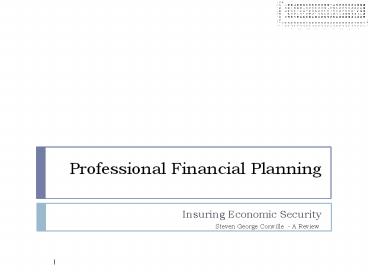 Professional Financial Planning