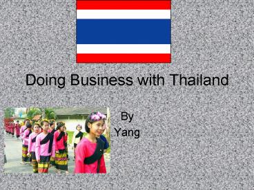 Doing Business with Thailand