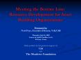 Meeting the Bottom Line:  Resource Development for Asset Building Organizations PowerPoint PPT Presentation