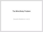 The Mind-Body Problem