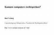 Kunnen computers rechtspreken?