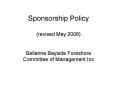Sponsorship Policy (revised May 2008) PowerPoint PPT Presentation