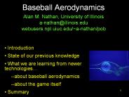 Baseball Aerodynamics