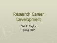 Research Career Development PowerPoint PPT Presentation