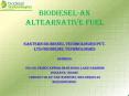 BIODIESEL-AN ALTEARNATIVE FUEL PowerPoint PPT Presentation