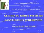 GESTION DU RISQUE PESTICIDE