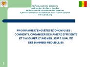 REPUBLIQUE DU SENEGAL Un Peuple 