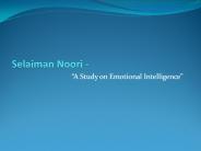 A Study on Emotional Intelligence