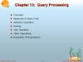 Chapter 13: Query Processing PowerPoint PPT Presentation