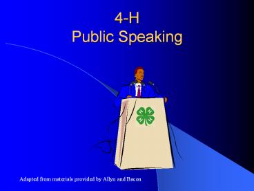 4-H Public Speaking