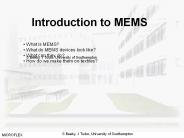Introduction to MEMS