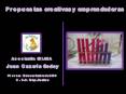 Propuestas creativas y emprendedoras PowerPoint PPT Presentation