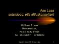 Anu Laas sotsioloog, ettev PowerPoint PPT Presentation