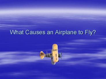 What Causes an Airplane to Fly?