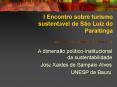 I Encontro sobre turismo sustent PowerPoint PPT Presentation