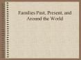 Families Past, Present, and Around the World PowerPoint PPT Presentation