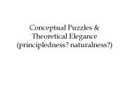Conceptual Puzzles