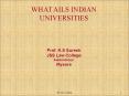 WHAT AILS INDIAN UNIVERSITIES PowerPoint PPT Presentation