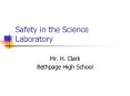 Safety in the Science Laboratory PowerPoint PPT Presentation