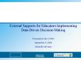 External Supports for Educators Implementing Data-Driven Decision-Making PowerPoint PPT Presentation