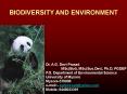 BIODIVERSITY AND ENVIRONMENT PowerPoint PPT Presentation