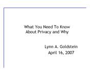 What You Need To Know About Privacy and Why