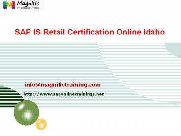 SAP IS Retail Certification Online Idaho