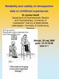 Reliability and validity of retrospective data on childhood experiences PowerPoint PPT Presentation