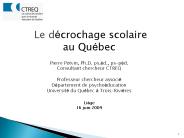 LES JEUNES AYANT DES TROUBLES DE COMPORTEMENT: ENJEUX D