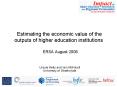 Estimating the economic value of the outputs of higher education institutions PowerPoint PPT Presentation