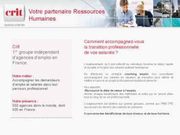 Votre partenaire Ressources Humaines