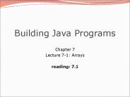 Building Java Programs