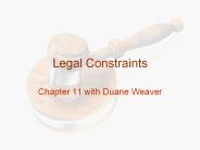 Legal Constraints