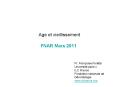 Age et vieillissement PowerPoint PPT Presentation
