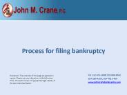 Process for filing Bankruptcy
