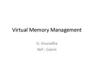 Virtual Memory Management