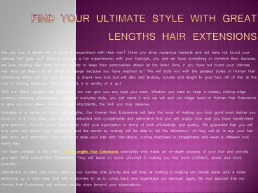 Great Lengths Extensions