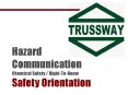 Hazard Communication Safety Orientation PowerPoint PPT Presentation