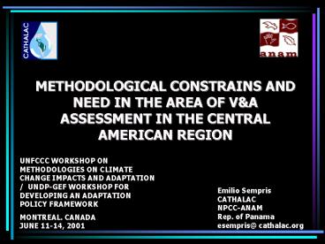 METHODOLOGICAL CONSTRAINS AND NEED IN THE AREA OF V