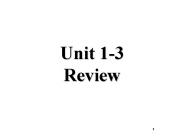 Unit 1-3 Review