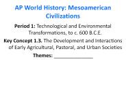 AP World History: Mesoamerican Civilizations