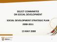 SELECT COMMMITEE ON SOCIAL DEVELOPMENT  SOCIAL DEVELOPMENT STRATEGIC PLAN 2008-2011 PowerPoint PPT Presentation