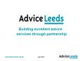 Building excellent advice services through partnership PowerPoint PPT Presentation
