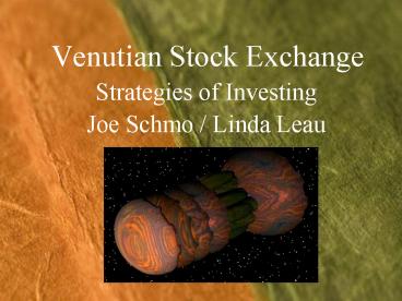 Venutian Stock Exchange