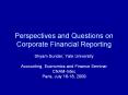 Perspectives and Questions on Corporate Financial Reporting PowerPoint PPT Presentation