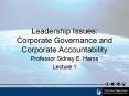 Leadership Issues: Corporate Governance and Corporate Accountability PowerPoint PPT Presentation