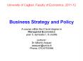 University of Cagliari, Faculty of Economics, 2011-12 PowerPoint PPT Presentation