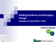 Building Resilience and Managing Change Tuesday 12 July 2011? CAIA PowerPoint PPT Presentation