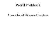 Word Problems