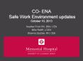 CO- ENA Safe Work Environment updates October 10, 2013 PowerPoint PPT Presentation